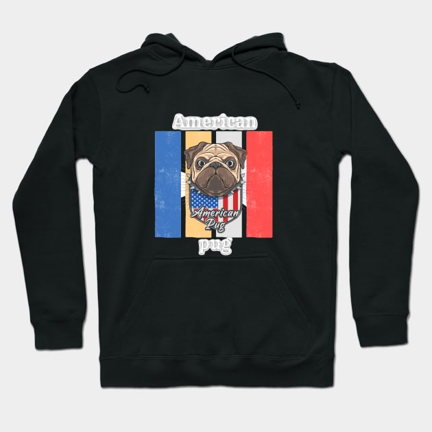 American Pug dog lovers T-shirts Hoodie by AWhouse 